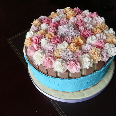 90Th Birthday Cake - Carnations