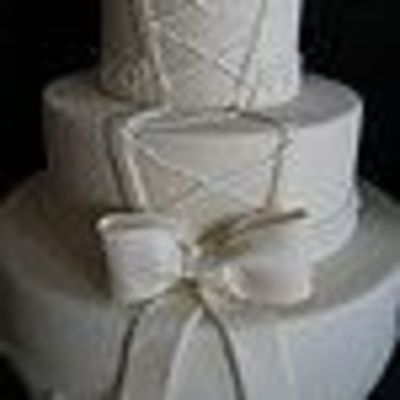 Dress Inspired Wedding Cake