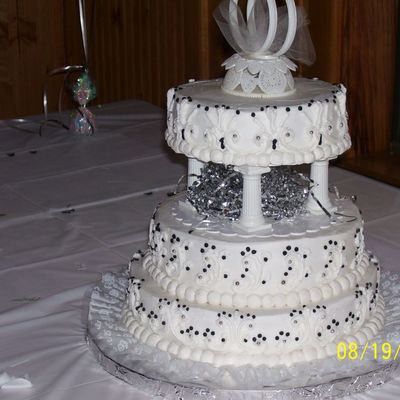 Black And Silver Wedding Cake
