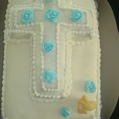 Boy Baptism Cake