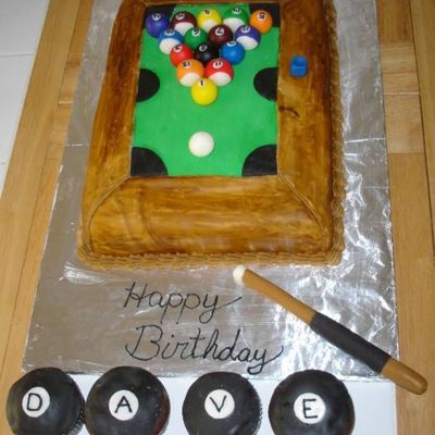 Pool Table Cake