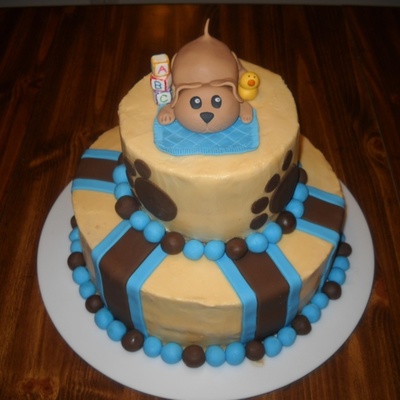 Puppy Baby Shower Cake