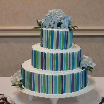 Striped Wedding Cake