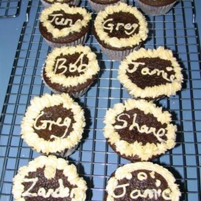 Personalized Chocolate Cupcakes