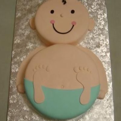 Baby With Blue Diaper