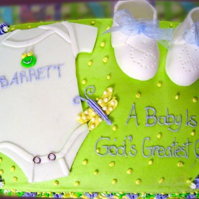 F.r.o.g. Onesie And Booties Cake