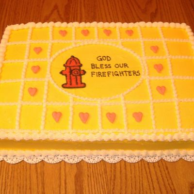 Fire Hydrant Sheet Cake