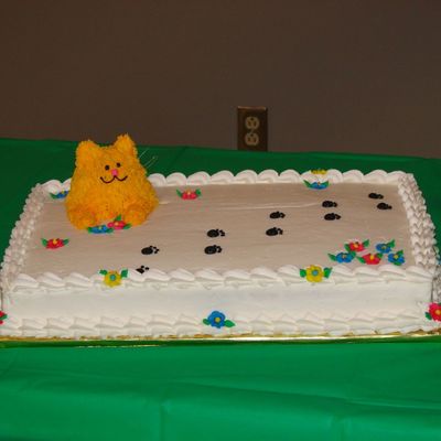 Cat Sheet Cake