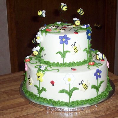 Tiered Flowers & Bees