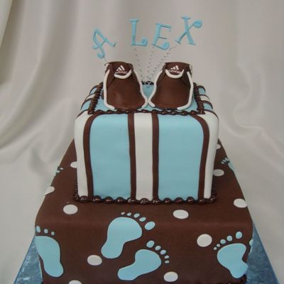 Blue And Brown Baby Shower