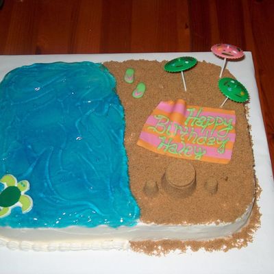 Beach Birthday Cake