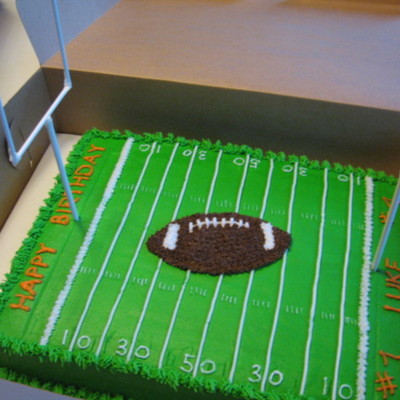 Football Field With Football Smash Cake
