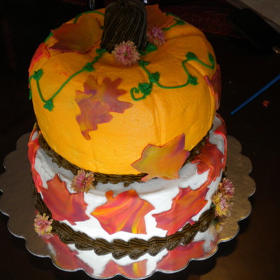 Pumpkin Anniversary Cake