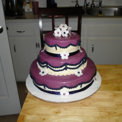 Navy And Purple Cake