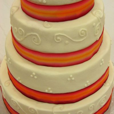 Detail Of Orange/red Ribbon