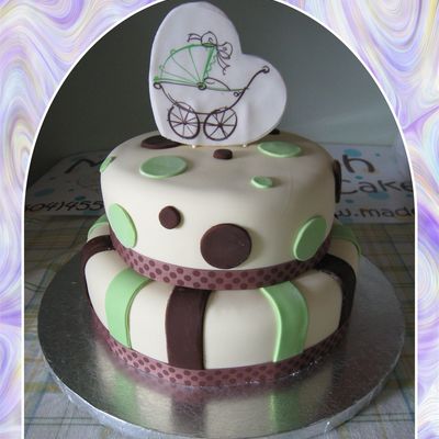 Baby Stroller Shower Cake