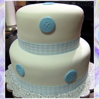 Blue Buttons Baby Shower
