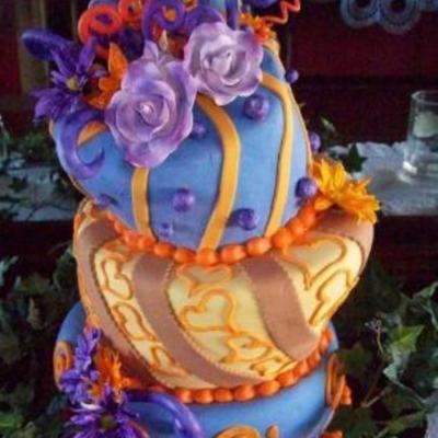 Deb & Bishop's Halloweek Wedding Cake