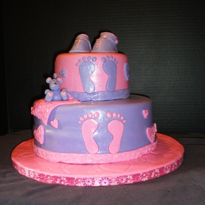 Pink And Lavender Foot Prints