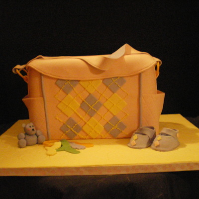 Pink, Purple And Yellow Diaper Bag