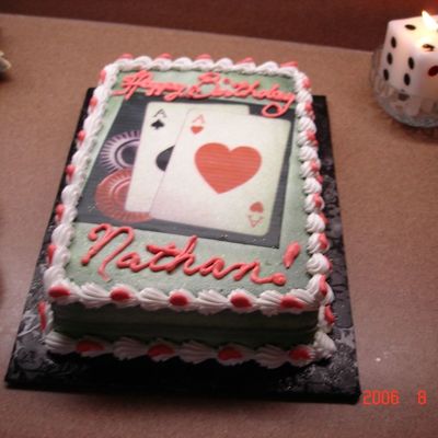 Casino Night Birthday Party Cake