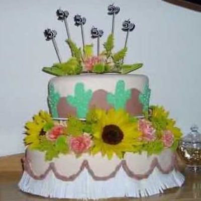 Western Themed Birthday Cake