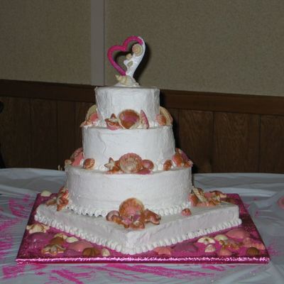 Beach Themed Wedding Cake
