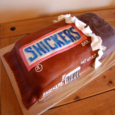 A Snickers Themed 3-D Cake