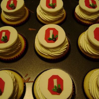 Ohio State Cupcakes