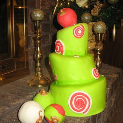 Dr. Suess Inspired Christmas Cake