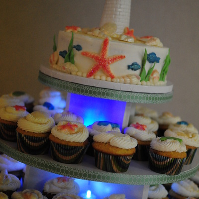 Seashell Cupcake Tree