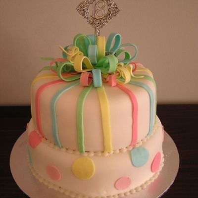 18Th Tiered Birthday Cake