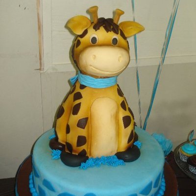 Giraffe Baby Shower Cake