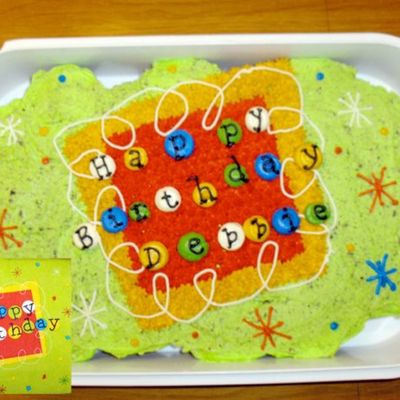 Green Birthday Cake