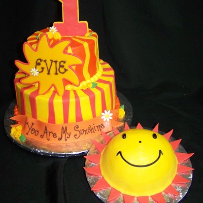 You Are My Sunshine 1St Birthday Cake