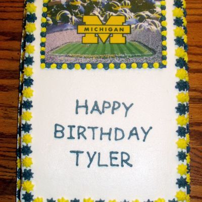 Michigan B-Day Cake