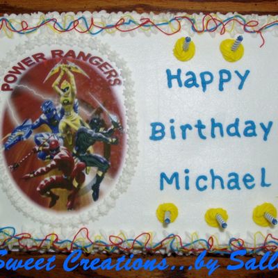 Power Rangers B-Day Cake