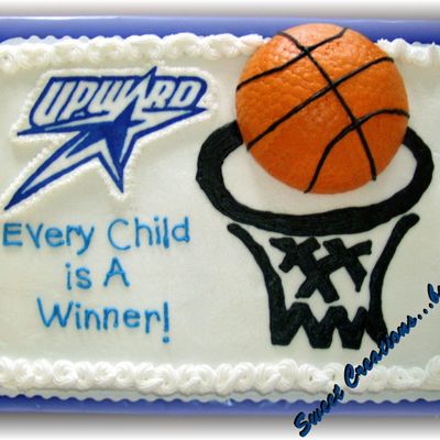 Upward B-Ball Cake