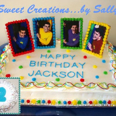 Wiggles B-Day Cake W/smash Cake