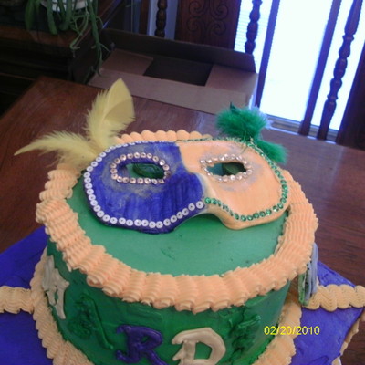 Mardi Gras Cake
