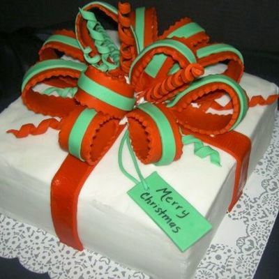 Chocolate With Cream Cheese Filling Sqaure Cake For The Holidays.