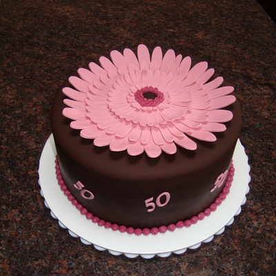 Gerbera Daisy Birthday Cake