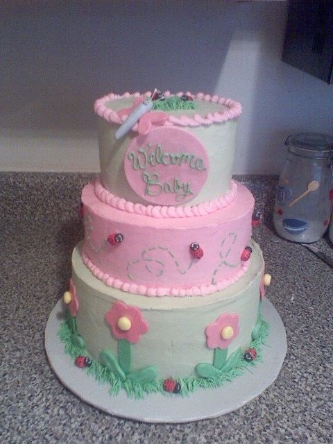 Lady Bug Shower Cake