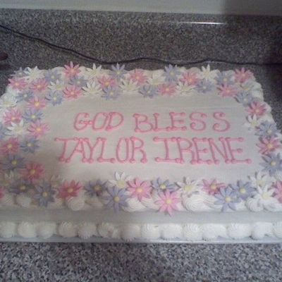 Christening Cake W/ Daisy's