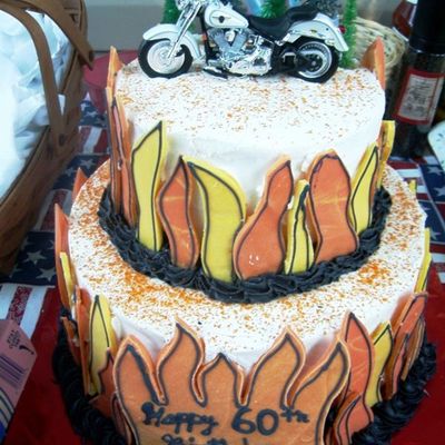 Harley Davidson 60Th B-Day Cake