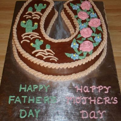 Mothers/fathers Day Horseshoe Cake