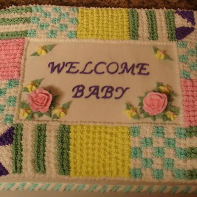 Baby Shower Quilt Cake
