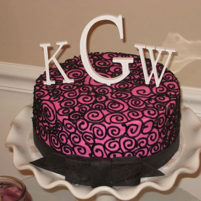 Pink And Black Swirl Cake