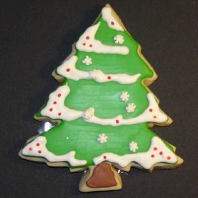 Snowflake Christmas Tree Cookies