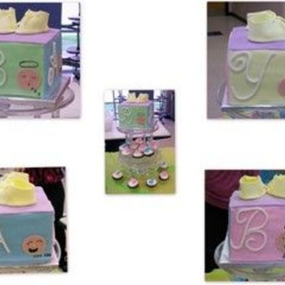 Baby Block Cupcake Tower